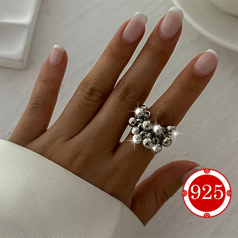 925 Silver Grape Cluster Ring for Ladies